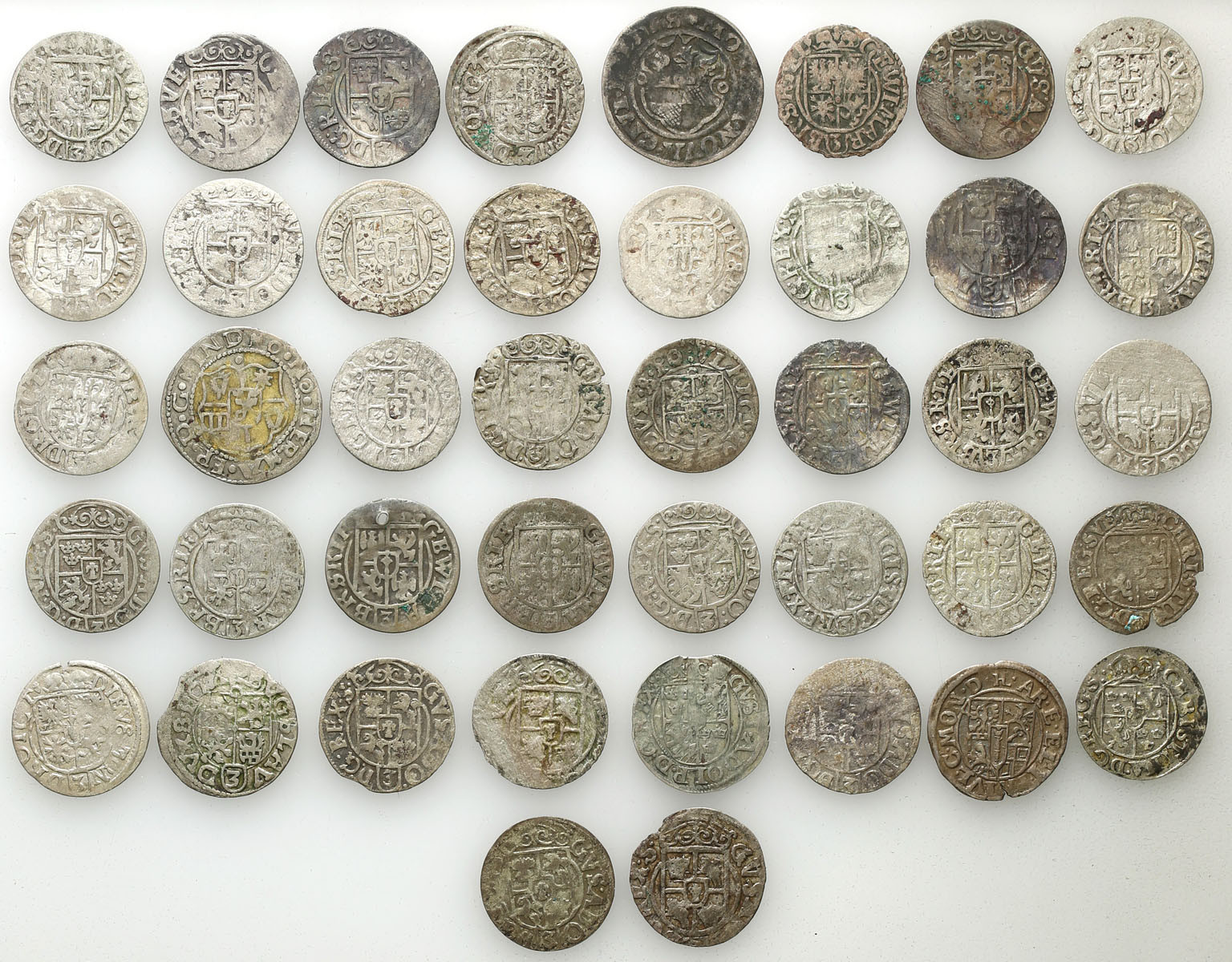 Polska, Niemcy, XVI/XVII w. Półtorak, grosz (1/21 talara), zestaw 42 monet